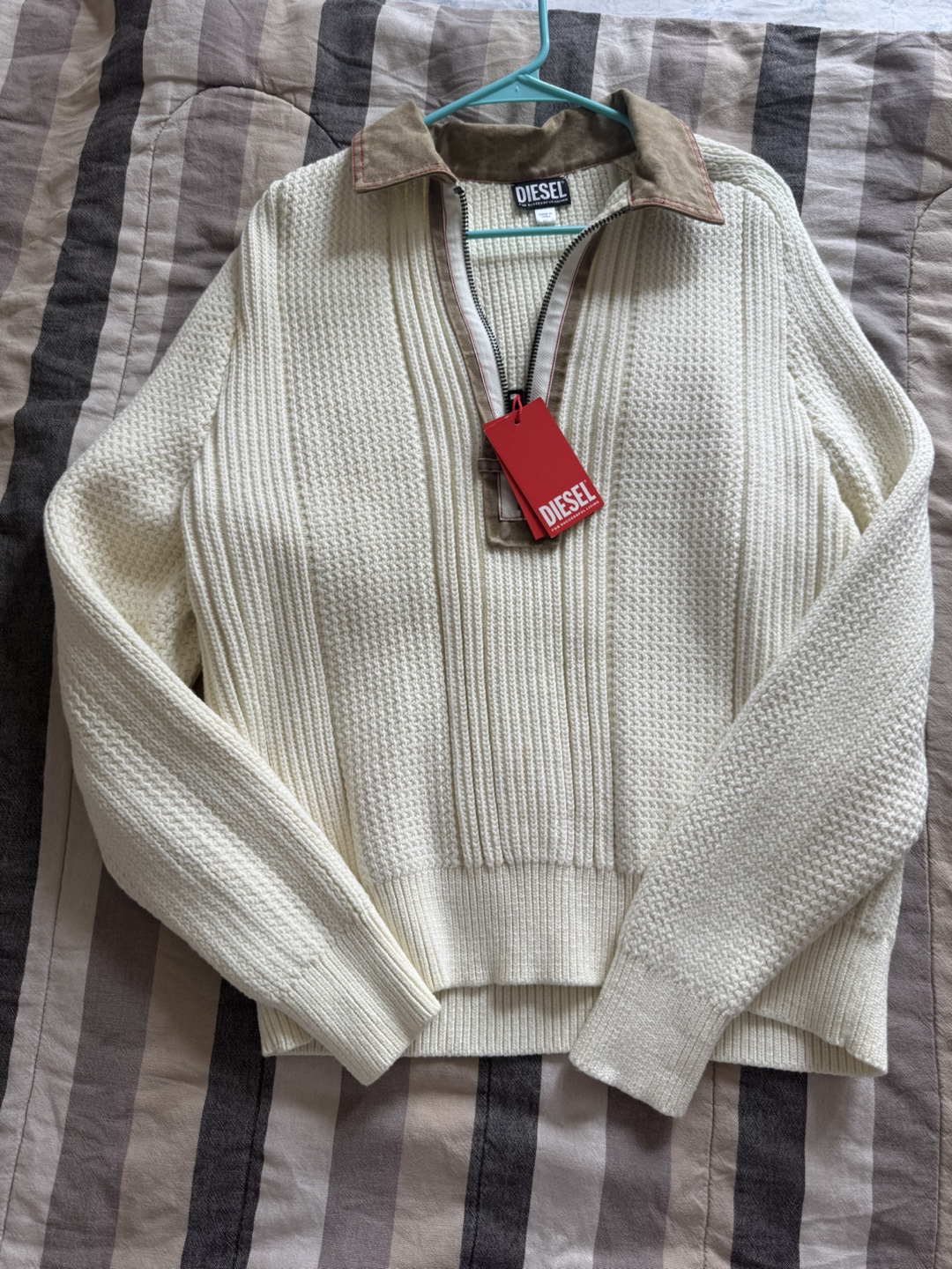 Diesel K-ESPADAS Knitwear Sweater - Cream, Size S - photo 2