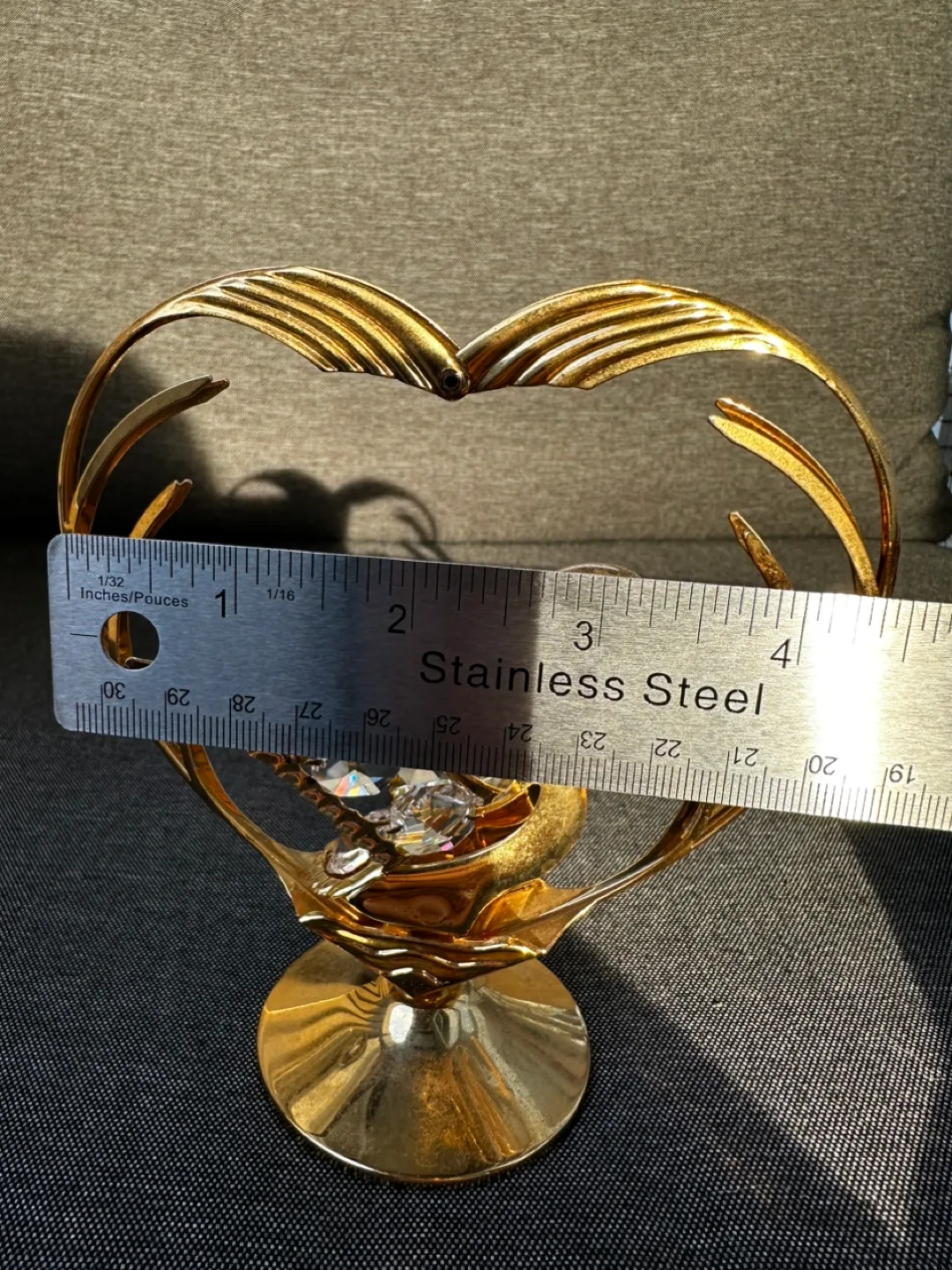 Swarovski Swan Gold Heart Decor image indicator(3)