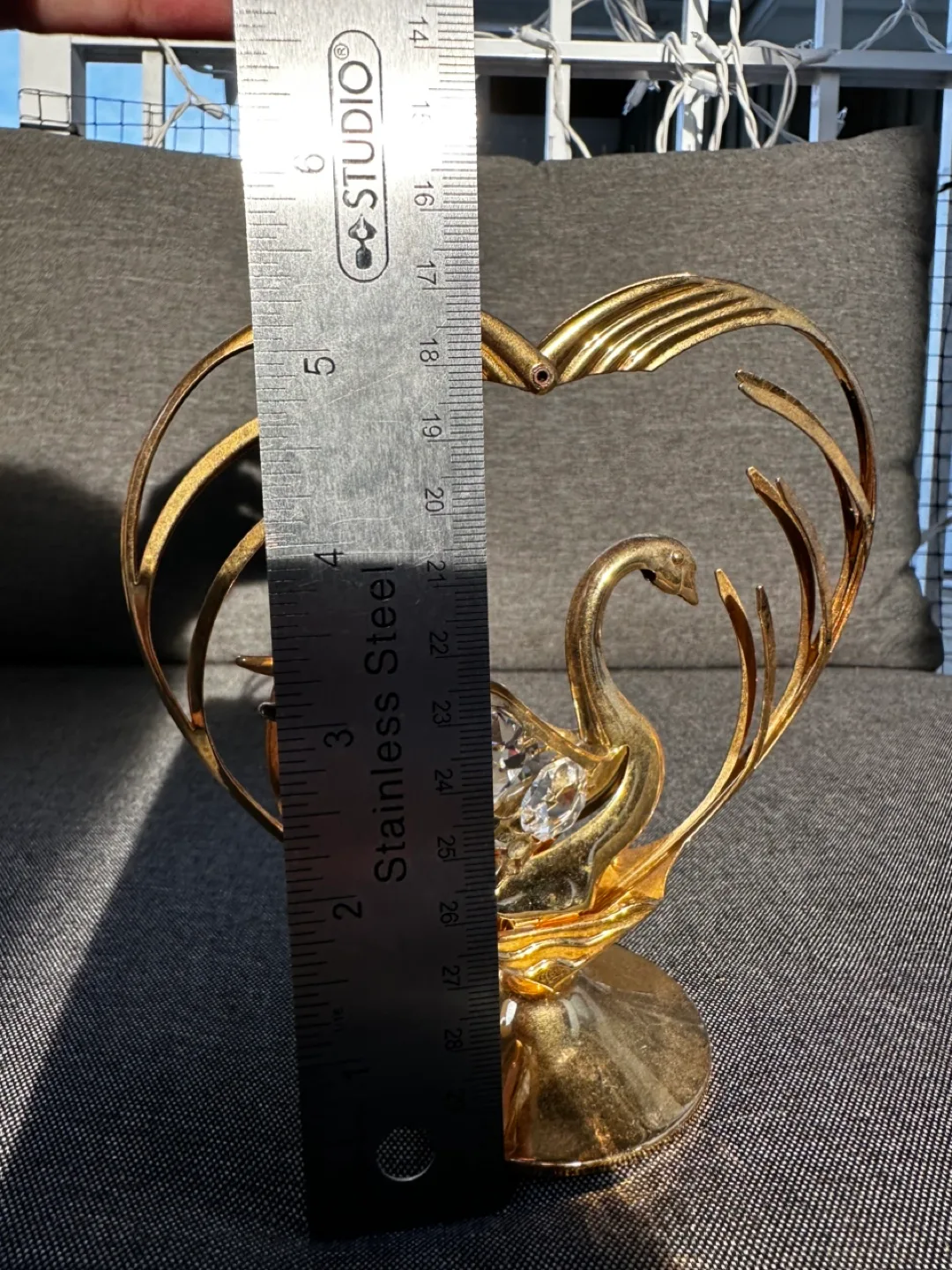 Swarovski Swan Gold Heart Decor image indicator(4)