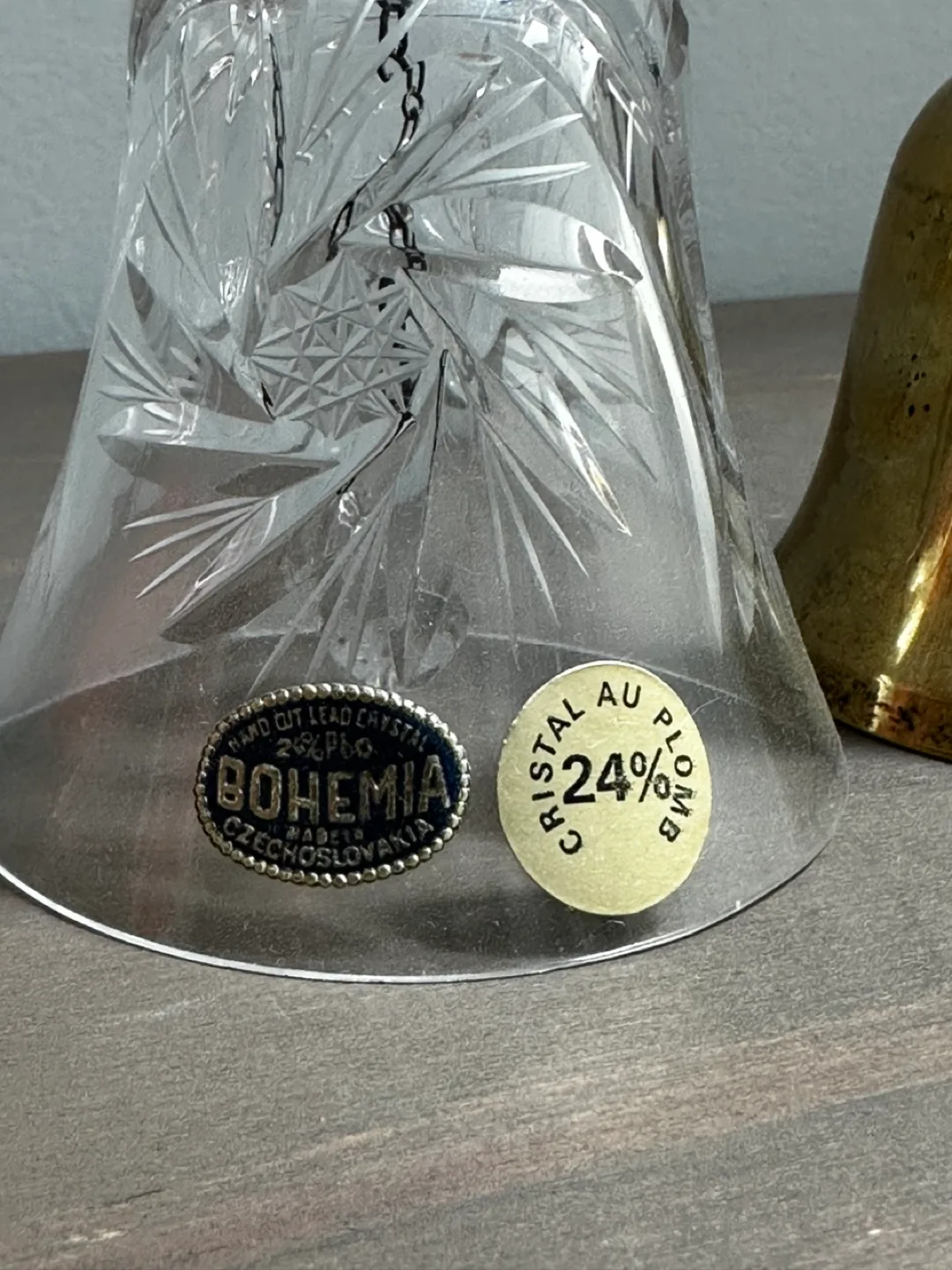 Vintage Bohemia Crystal Bell, Czechoslovakia & mores! image indicator(2)