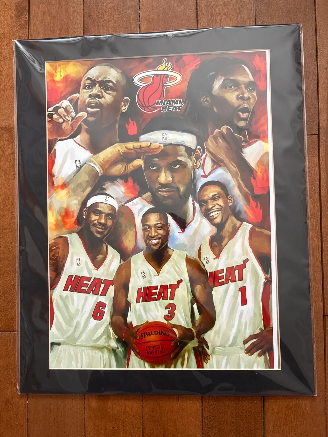 Miami Heat Basketball Art Print thumbnail