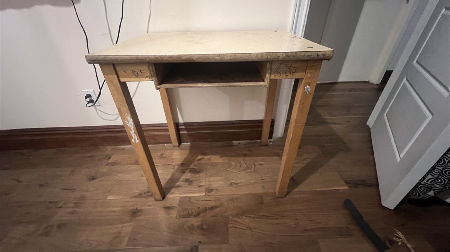 Vintage Wooden School Desk - photo 2