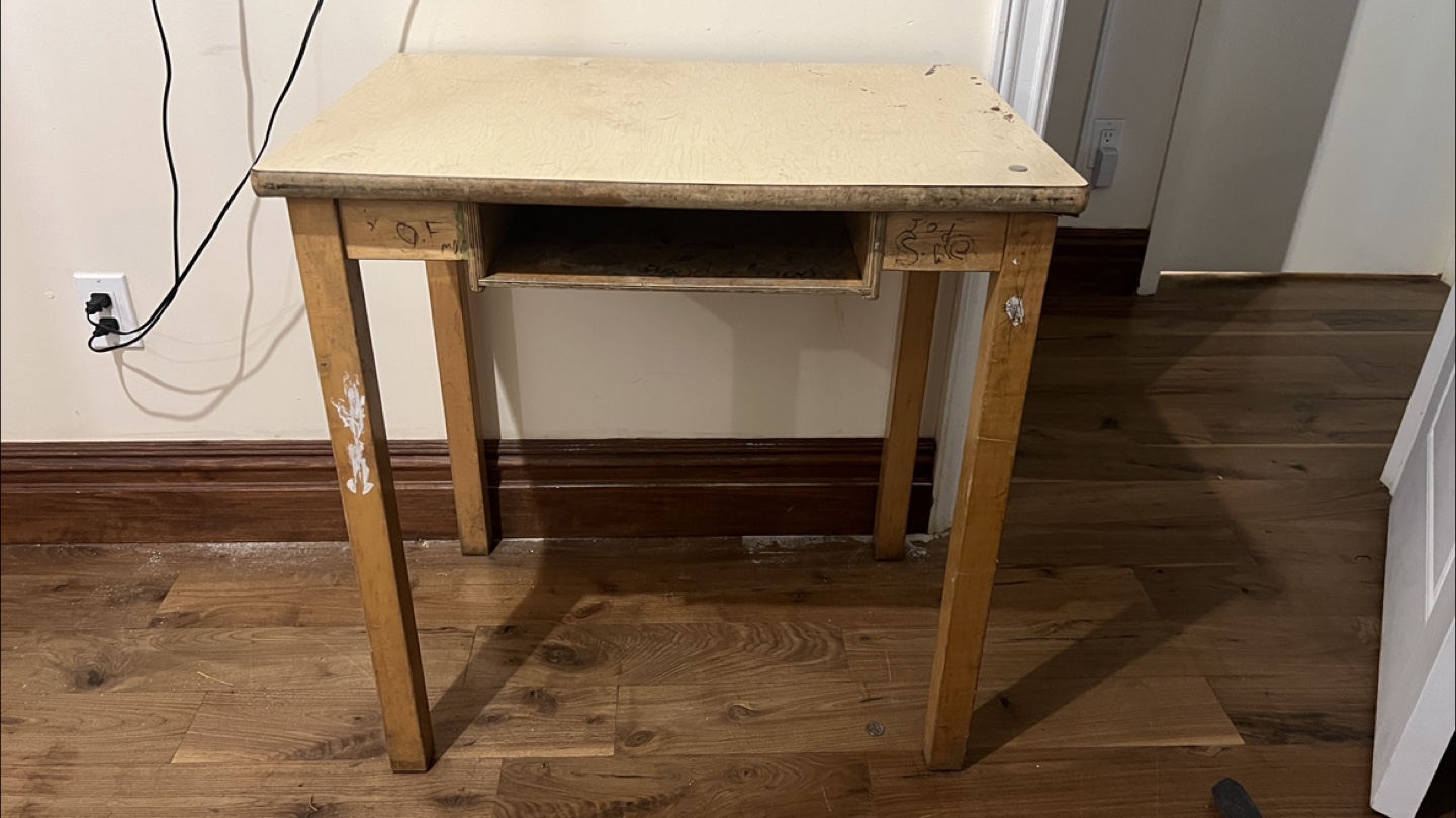 Vintage Wooden School Desk