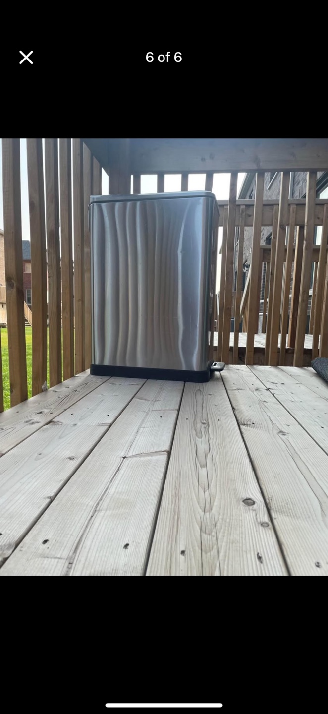 13 Gallon Silver Trash Can