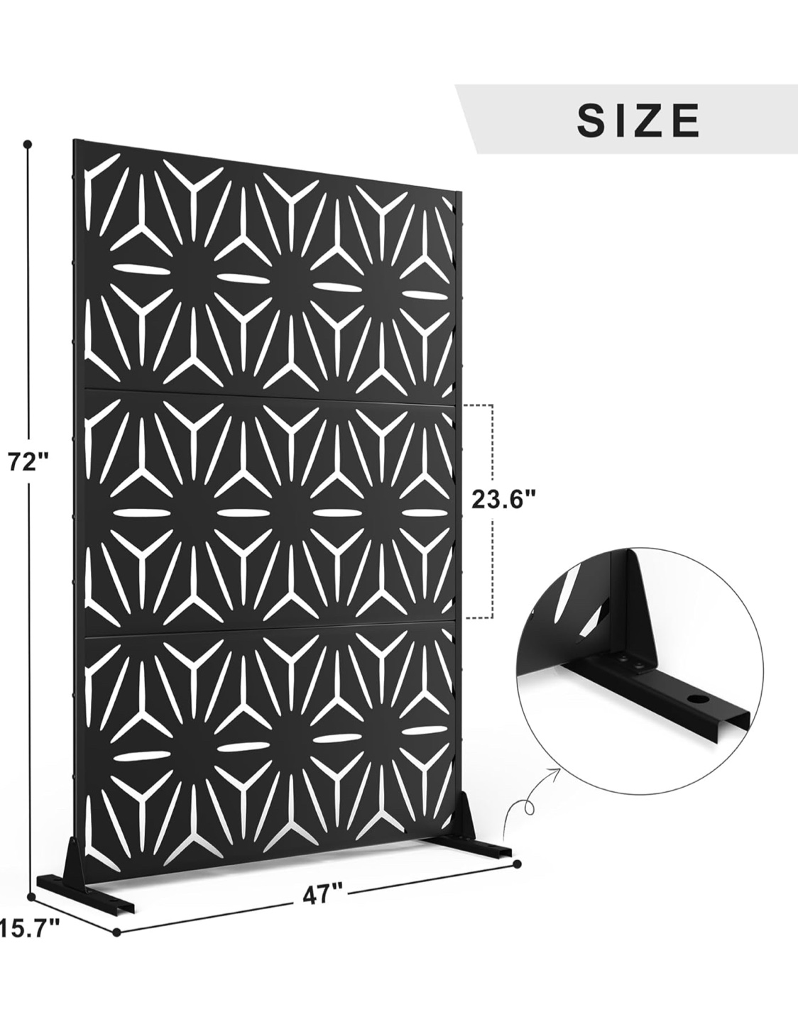 Patio Privacy Screen Balcony Decorative Screen Set - photo 2