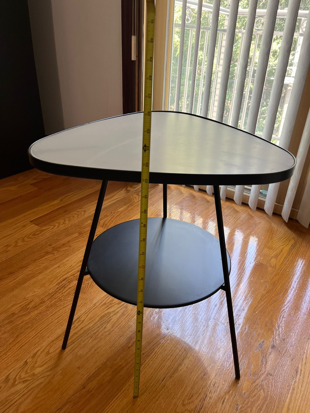 Triangle Side Table - Black/White - photo 3
