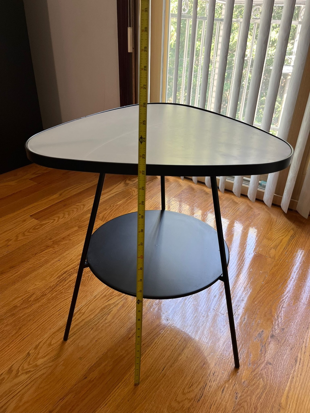 Triangle Side Table - Black/White - photo 4