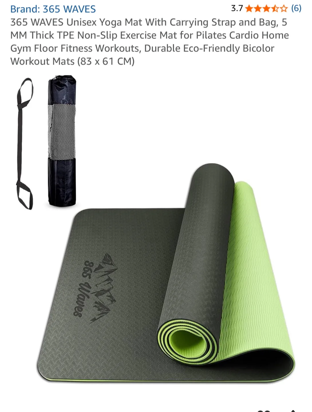365 Waves Unisex Yoga Mat with Strap & Bag thumbnail