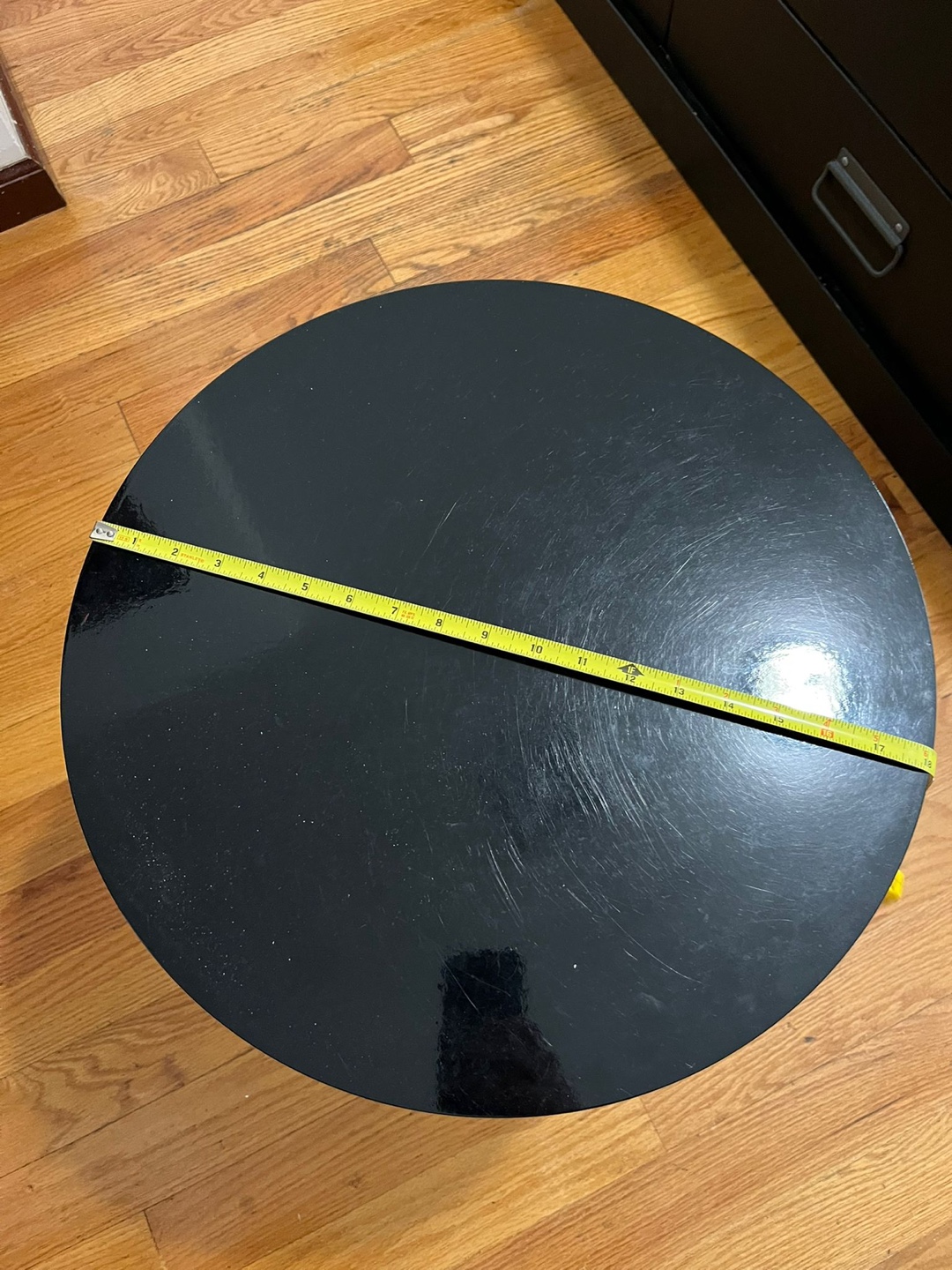 Round Black Side Table - 17" Diameter - photo 3