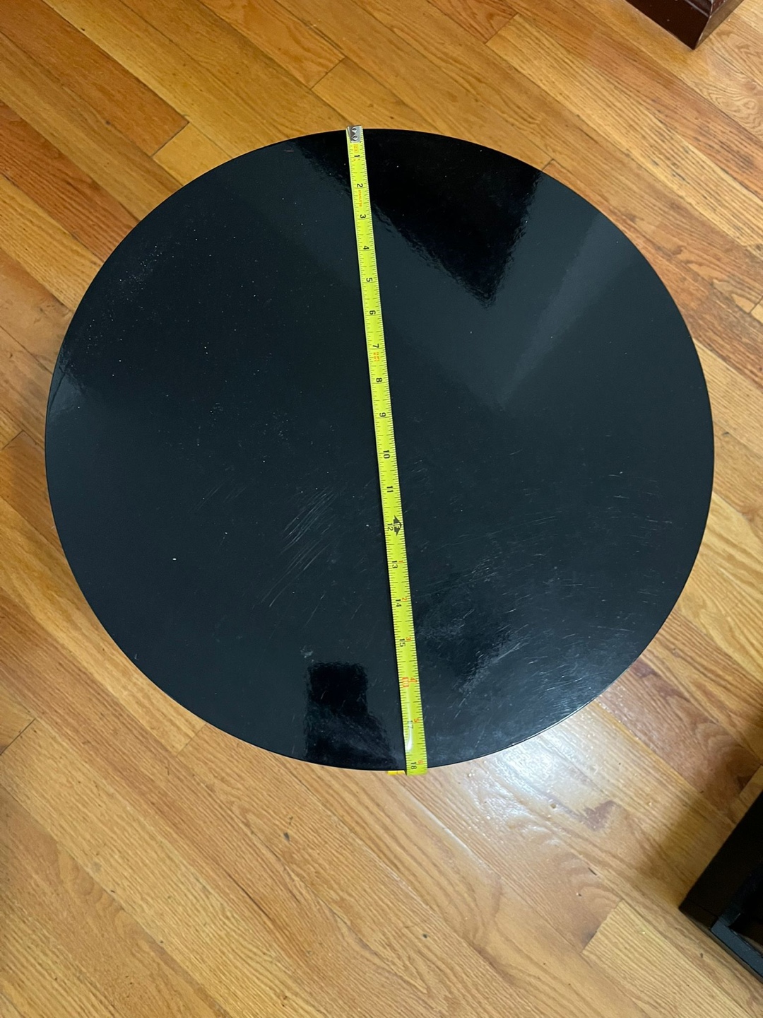 Round Black Side Table - 17" Diameter - photo 2