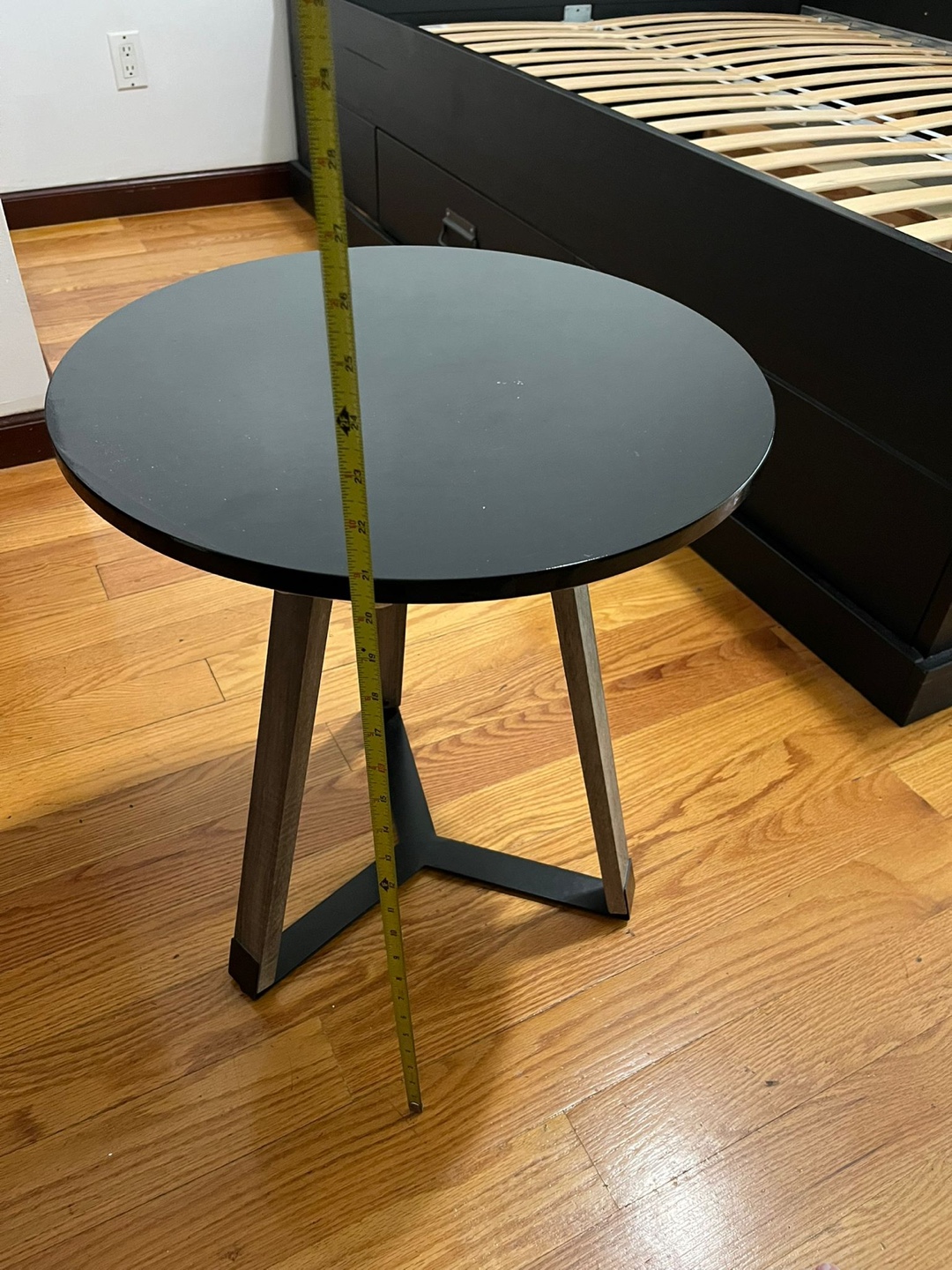 Round Black Side Table - 17" Diameter - photo 4
