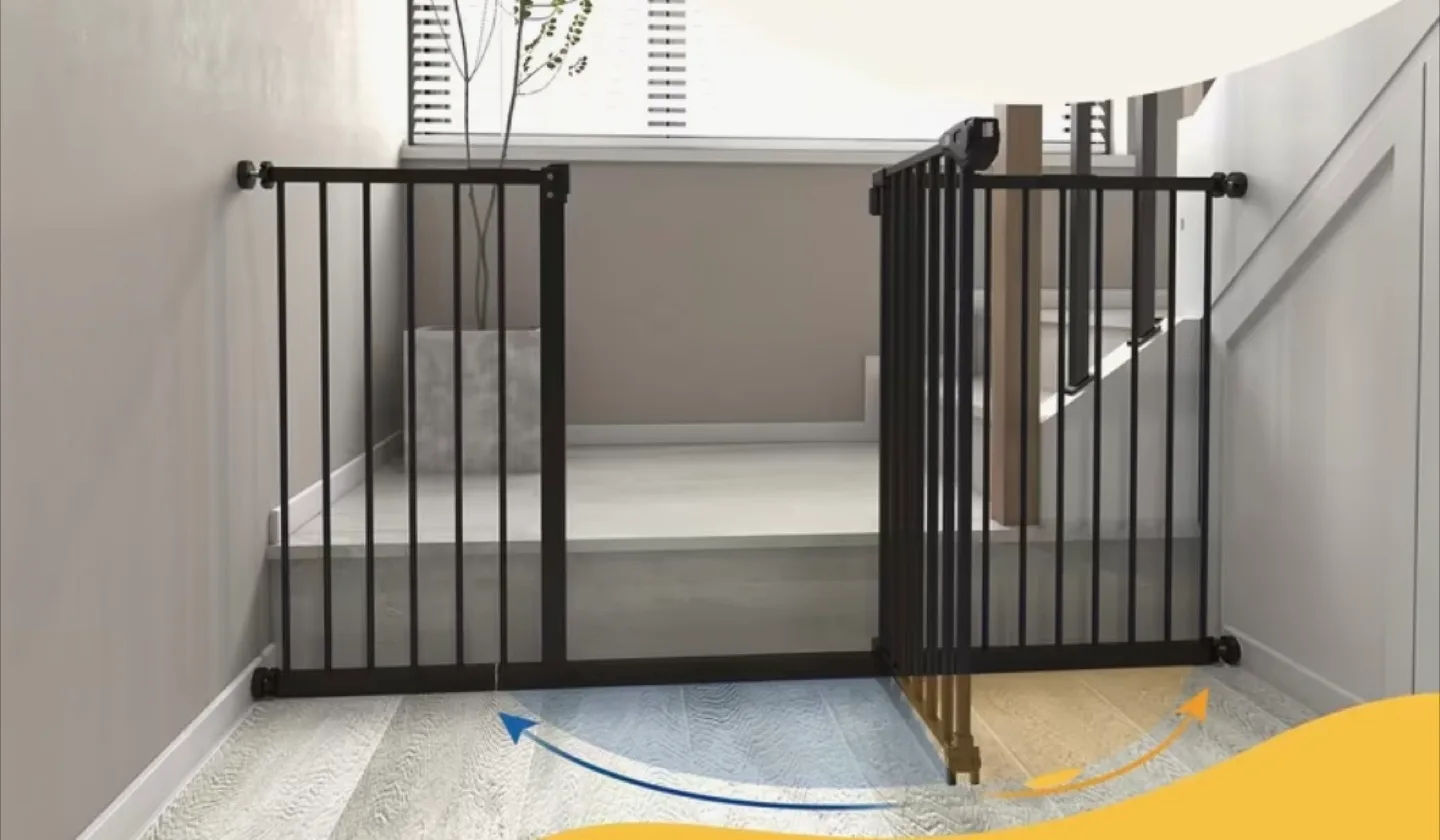 Black Metal Pet Safety Gate thumbnail