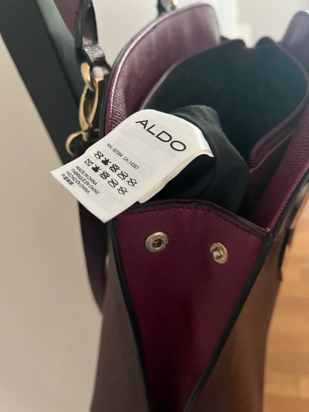 ALDO Burgundy Satchel Bag image indicator(5)