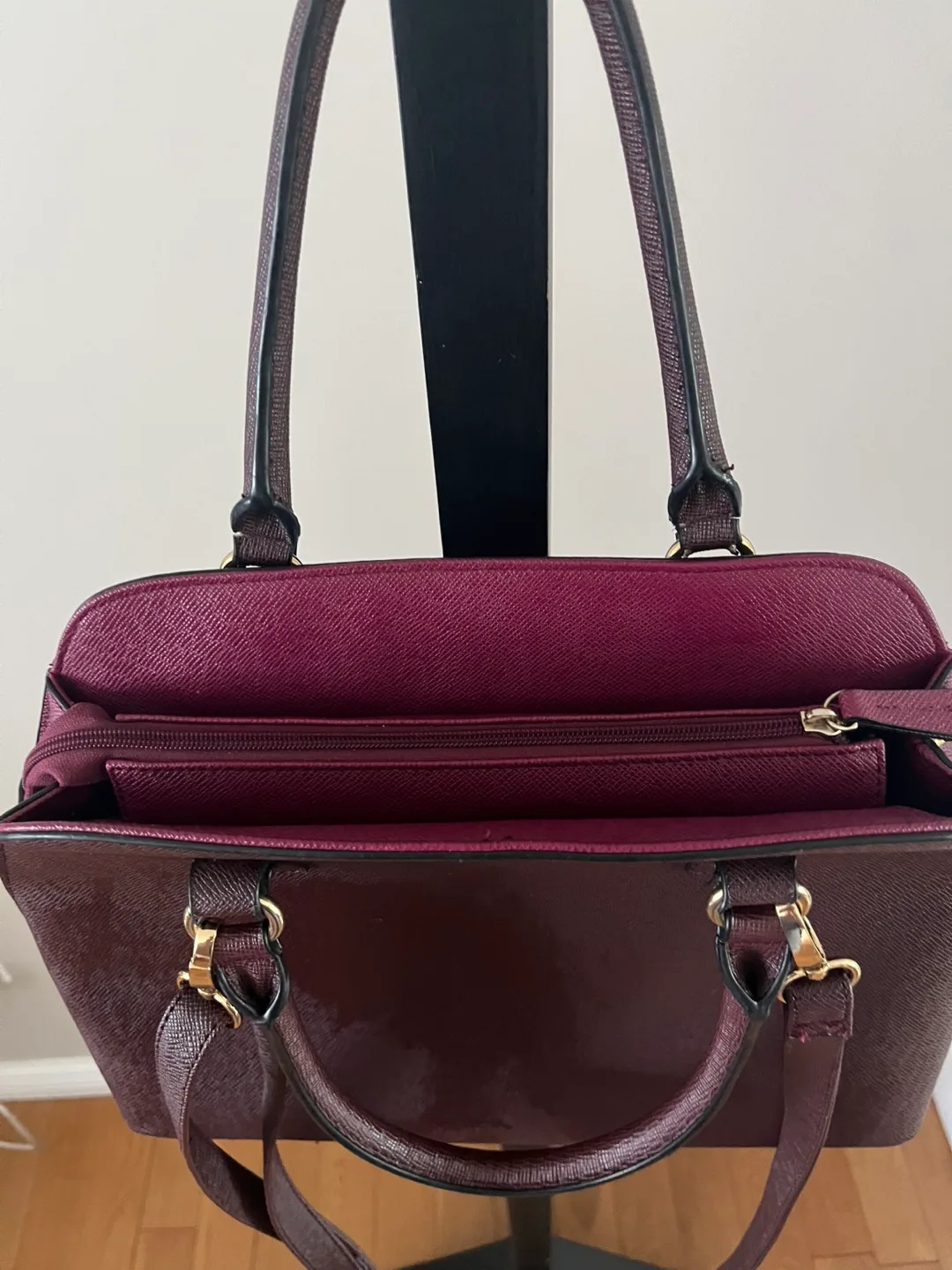 ALDO Burgundy Satchel Bag image indicator(3)