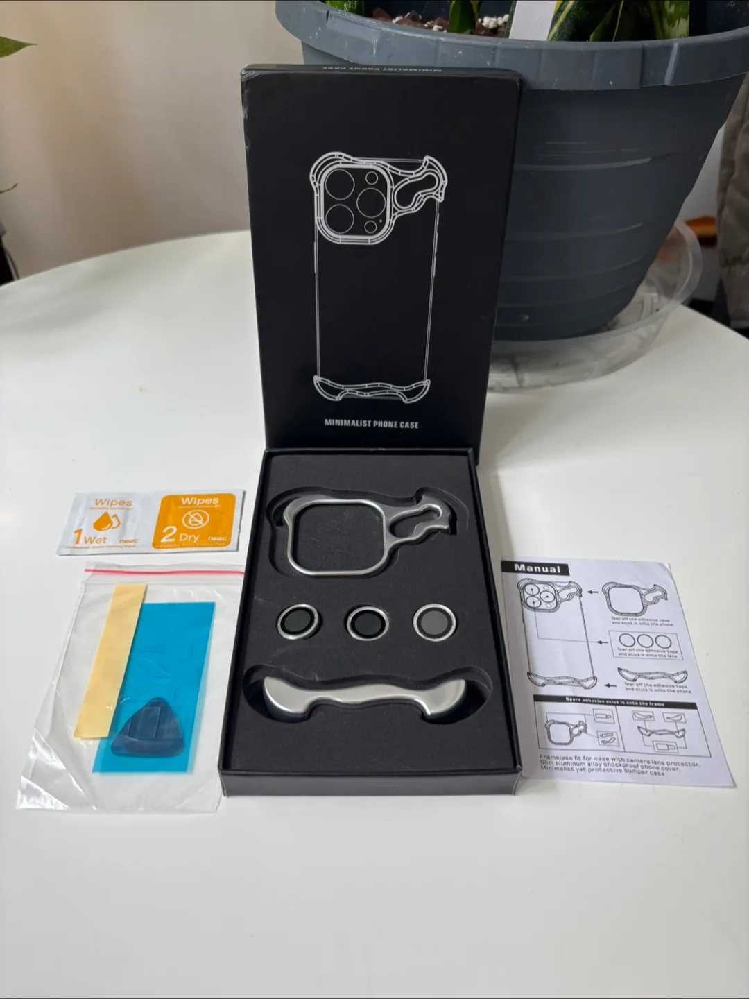 Minimalist Silver iPhone 15 Pro Case thumbnail