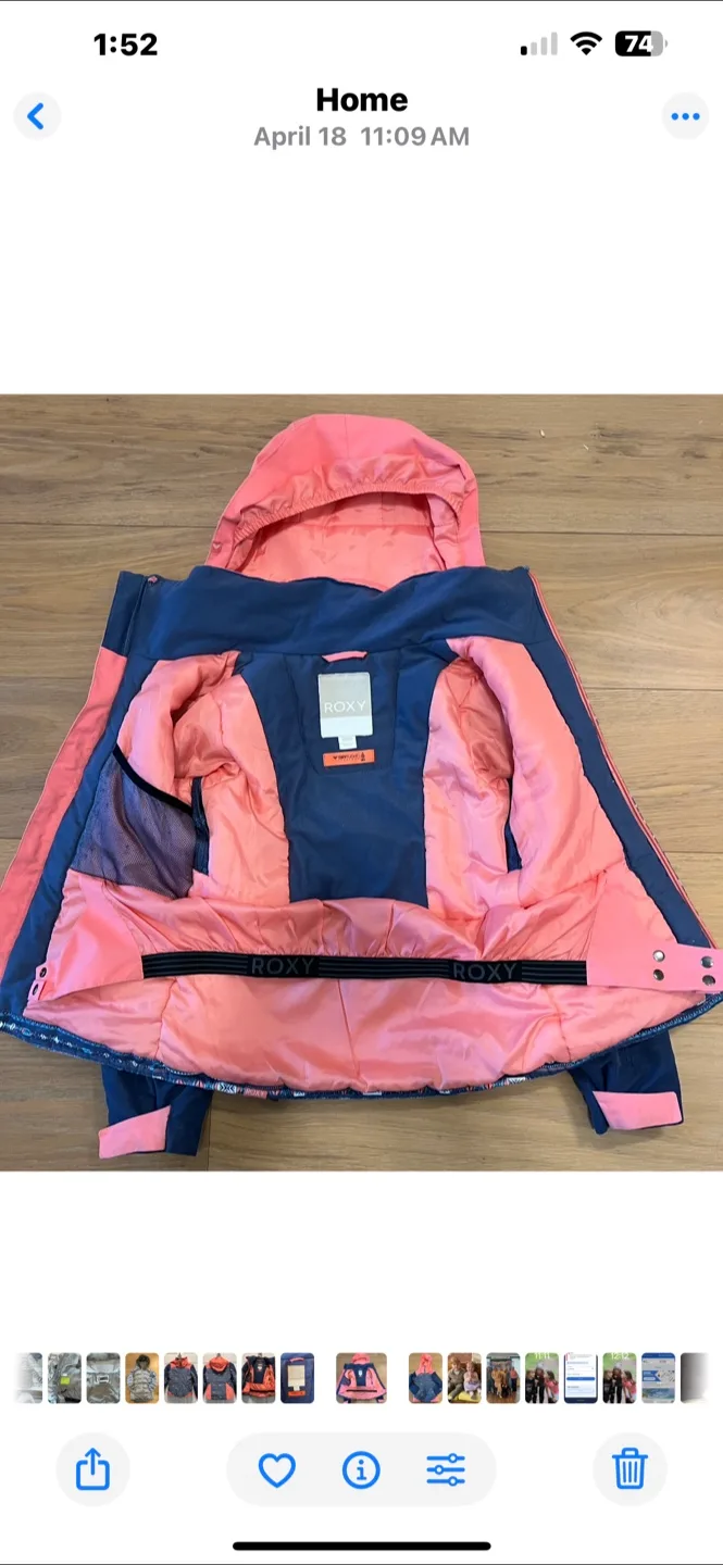 Roxy Girls' Ski Jacket Size 8 image indicator(2)