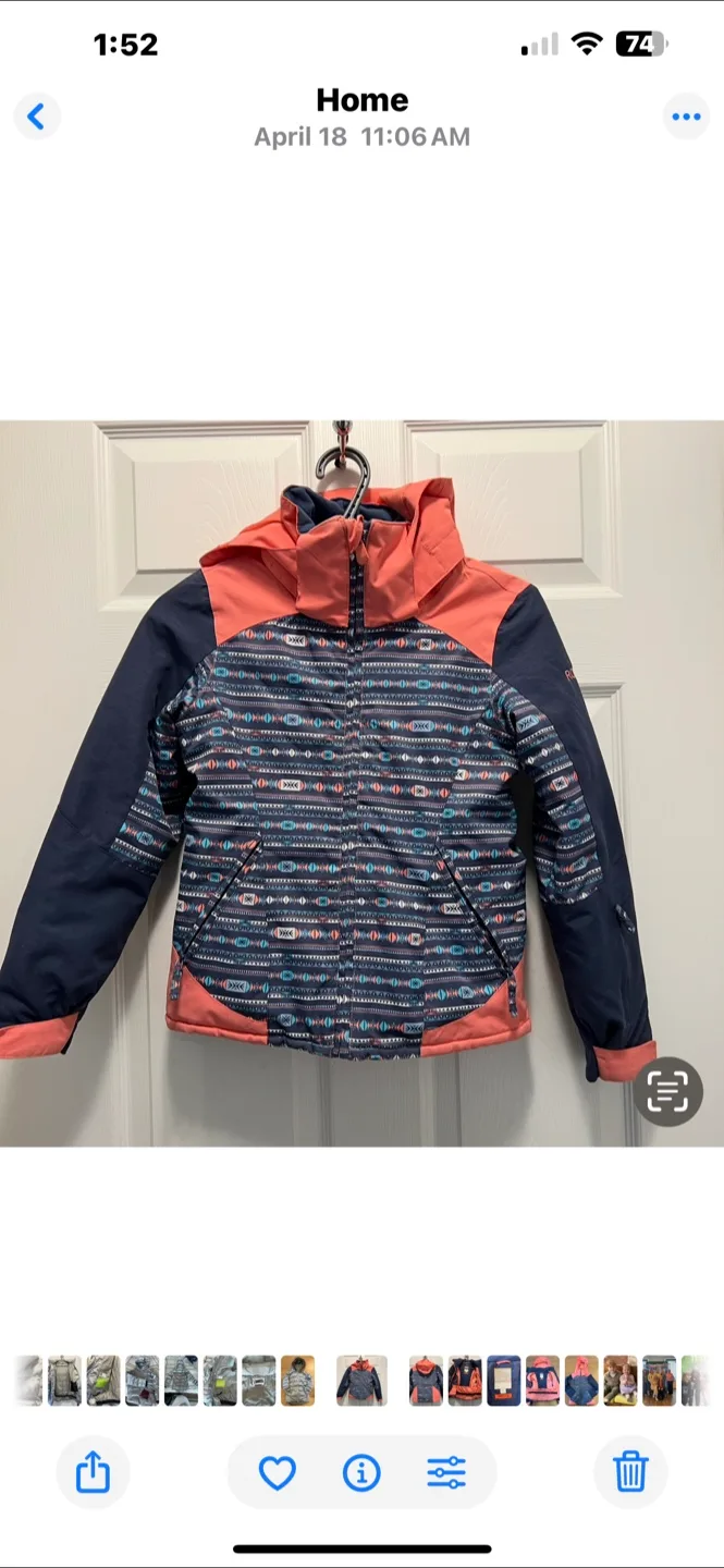 Roxy Girls' Ski Jacket Size 8 image indicator(6)