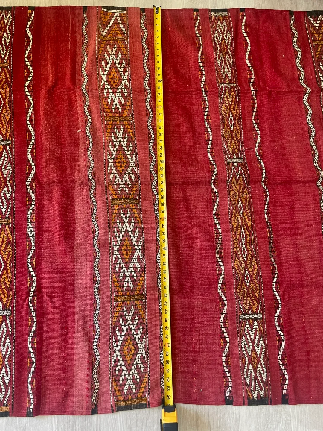 New Authentic Kilim Berber Red Moroccan Area Rug (4.5ft x 9ft) image indicator(5)