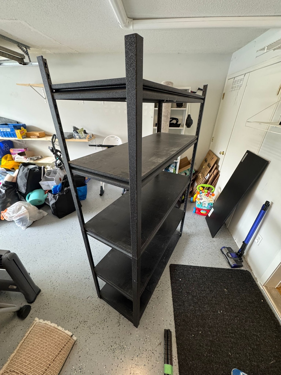 Black Metal Shelf Unit - 4 Tier - photo 2