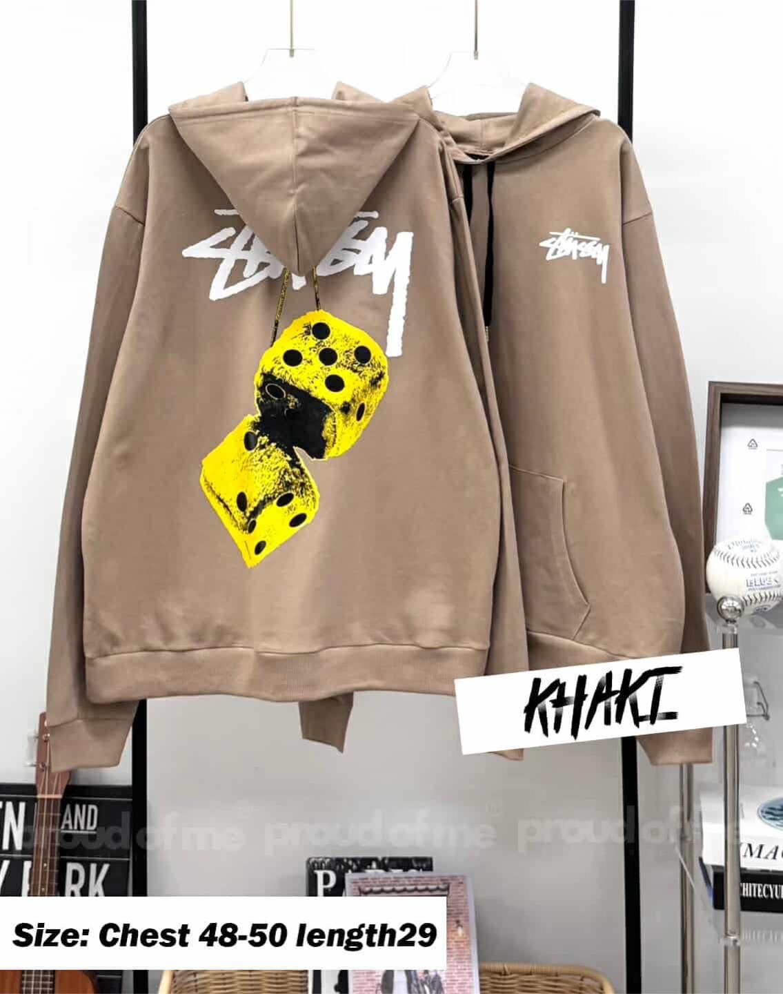 Stussy Dice Hoodie - Chest 48-50