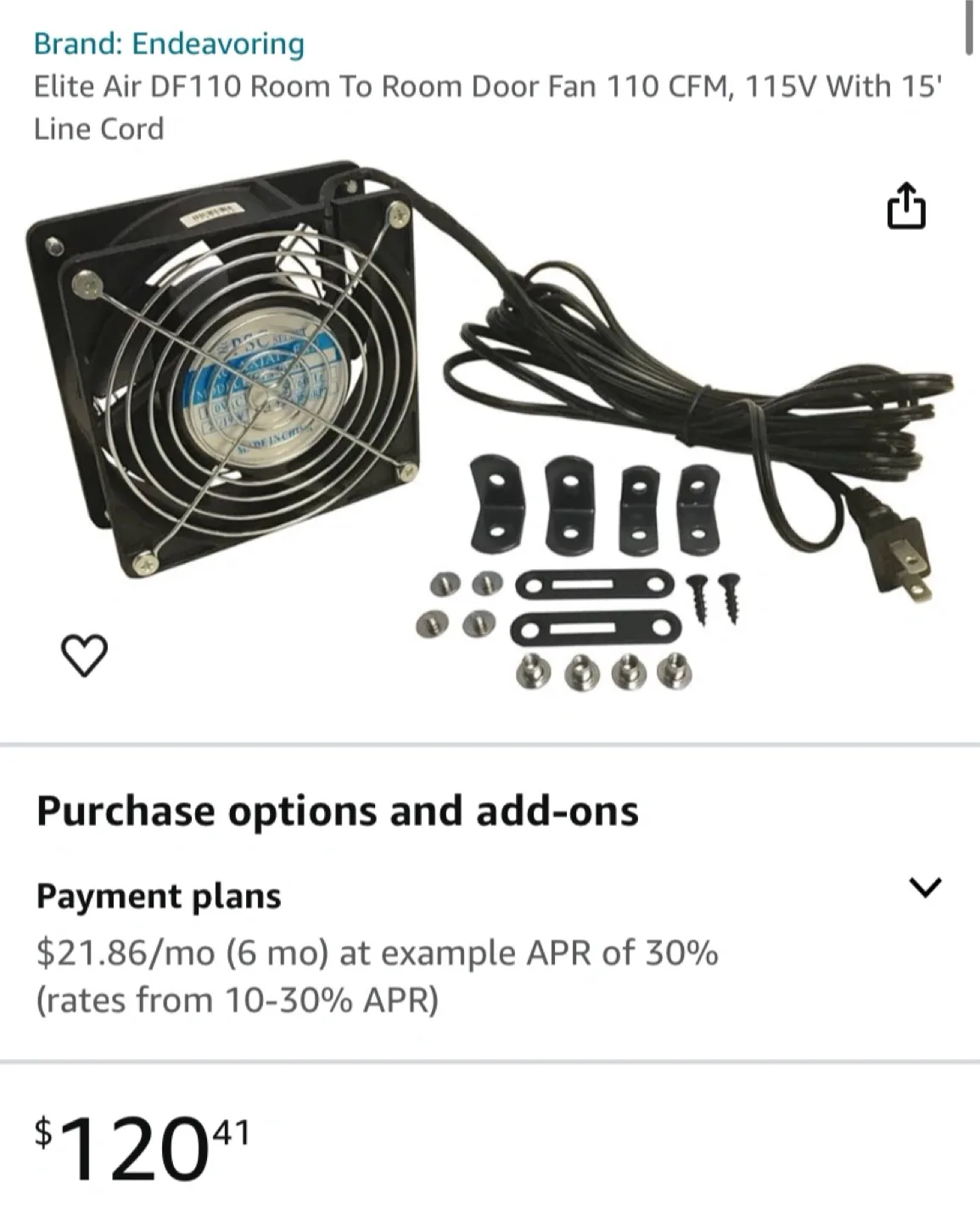 ‼️MOVING MUST-GO‼️ Elite Air DF110 Room Door Fan image indicator(5)