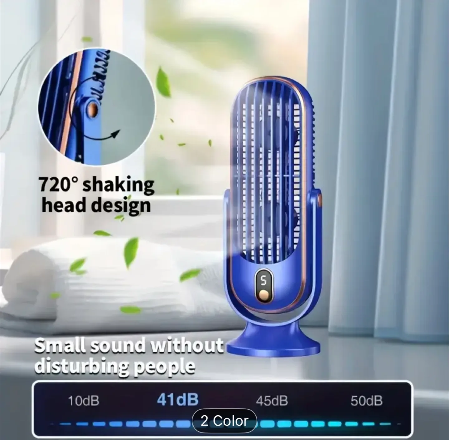 Small Blue Portable Desk Fan - Like New! image indicator(5)