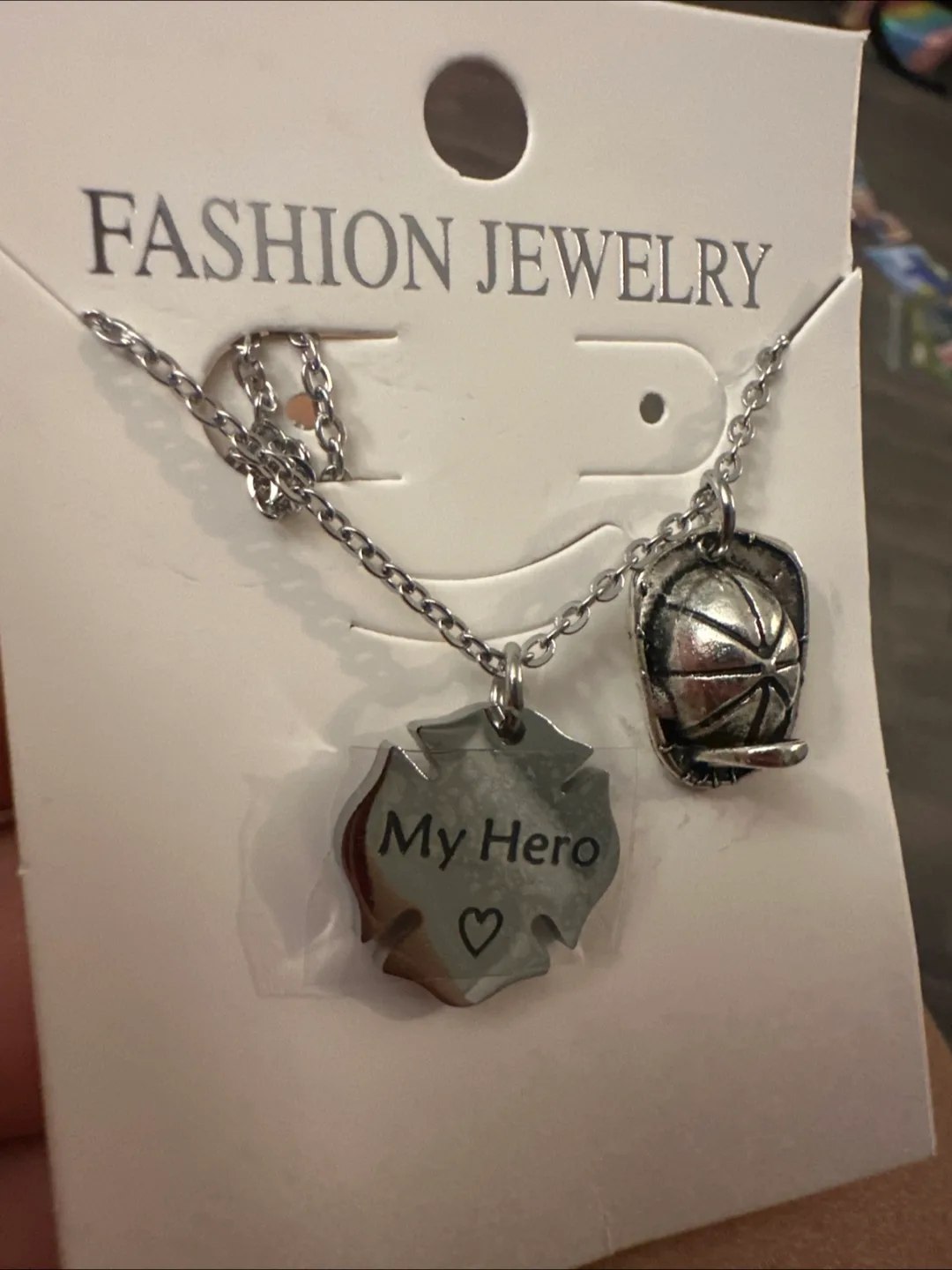 Firefighter Keychain & Necklace Set - Fashion Jewelry image indicator(2)