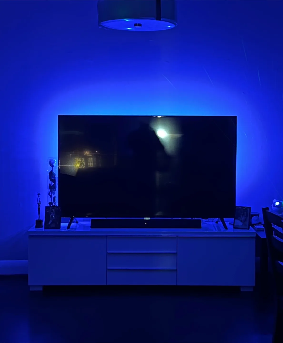 Sturdy White TV Unit / Media Console image indicator(2)