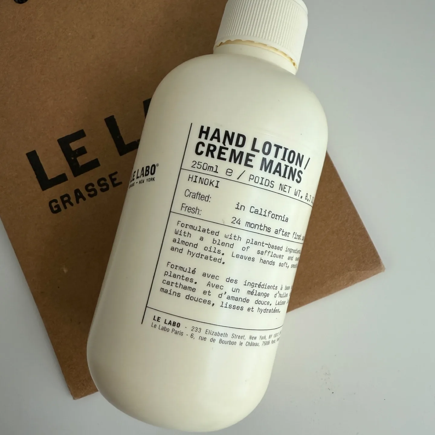 NEW Le Labo Hinoki hand lotion 250ml image indicator(2)