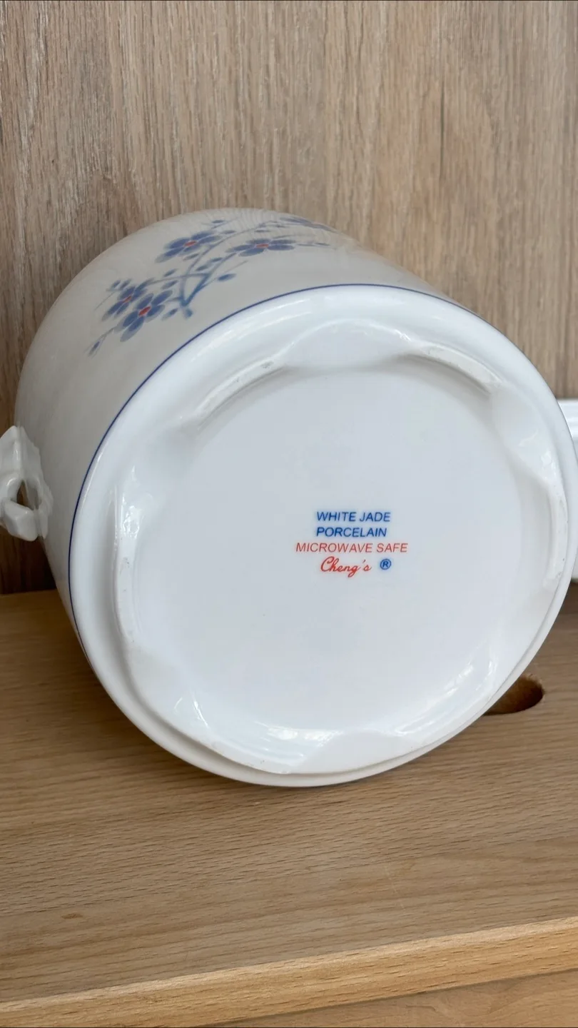 Vintage Cheng’s white jade porcelain Jar with Lid image indicator(7)