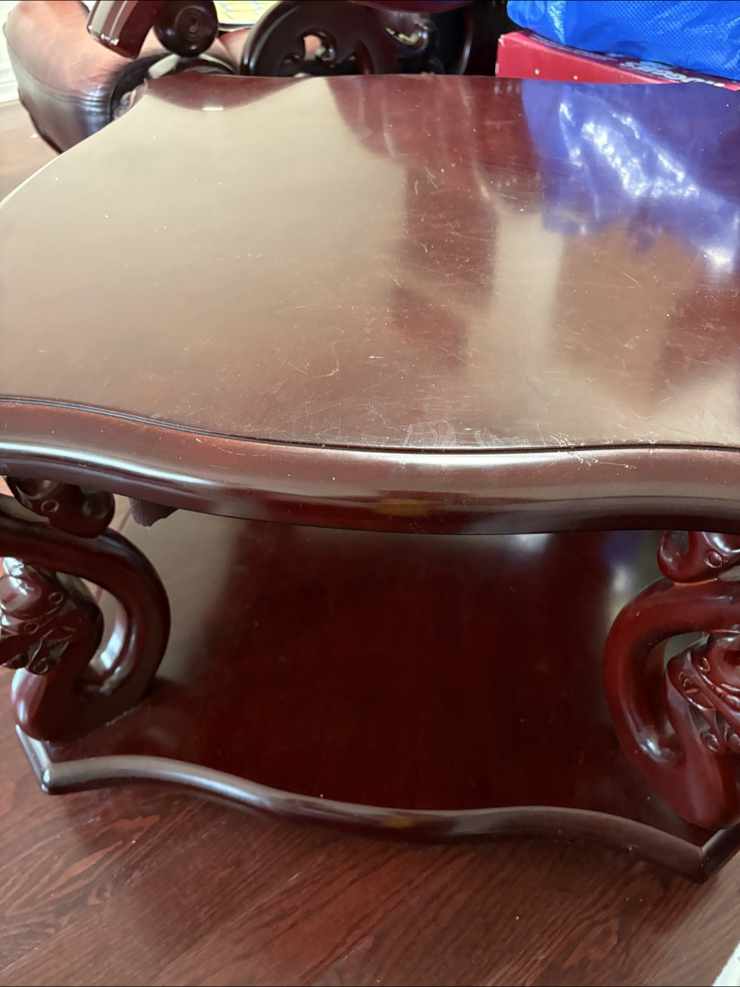 Dark wood coffee table - photo 3