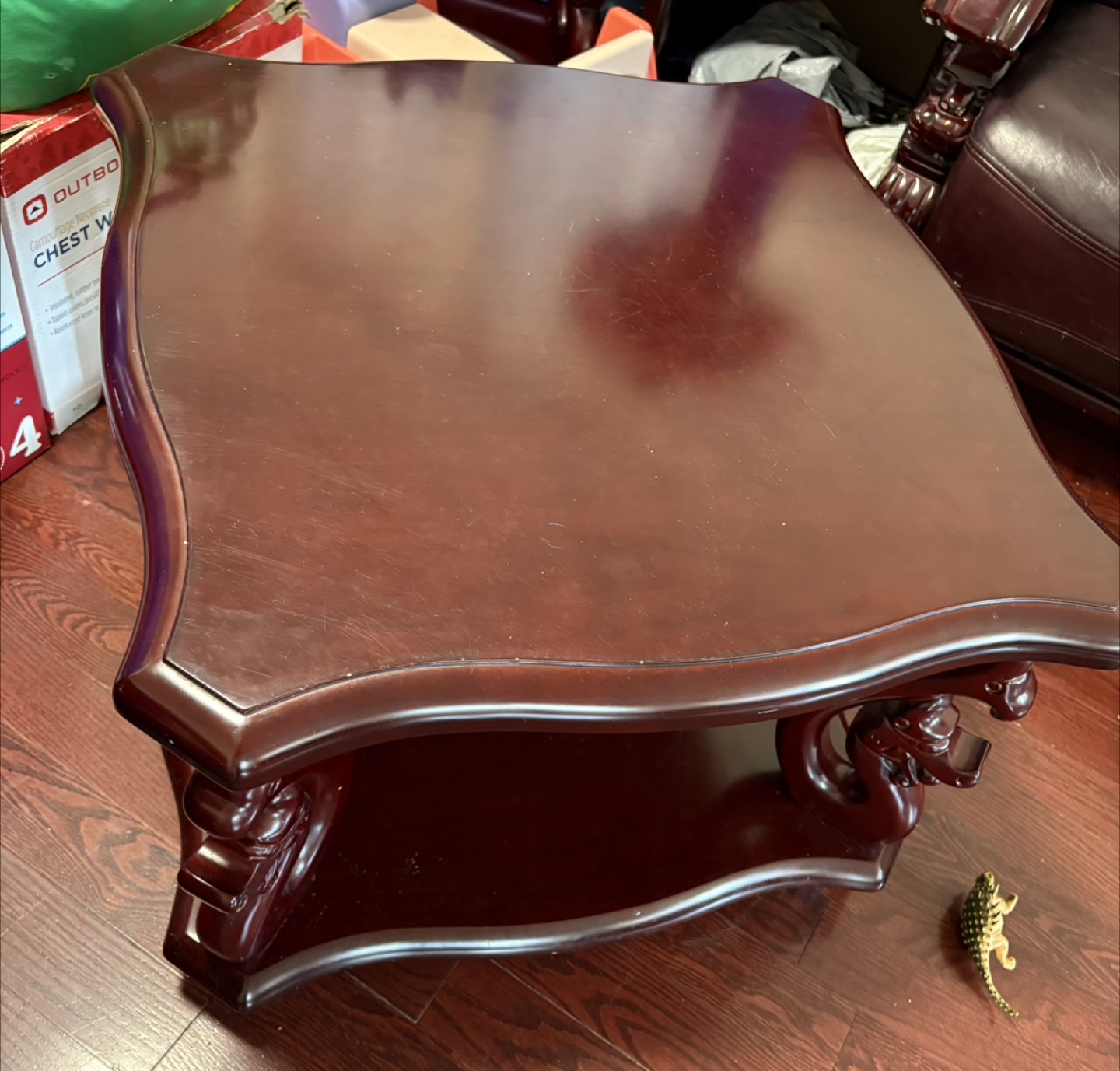 Dark wood coffee table - photo 2