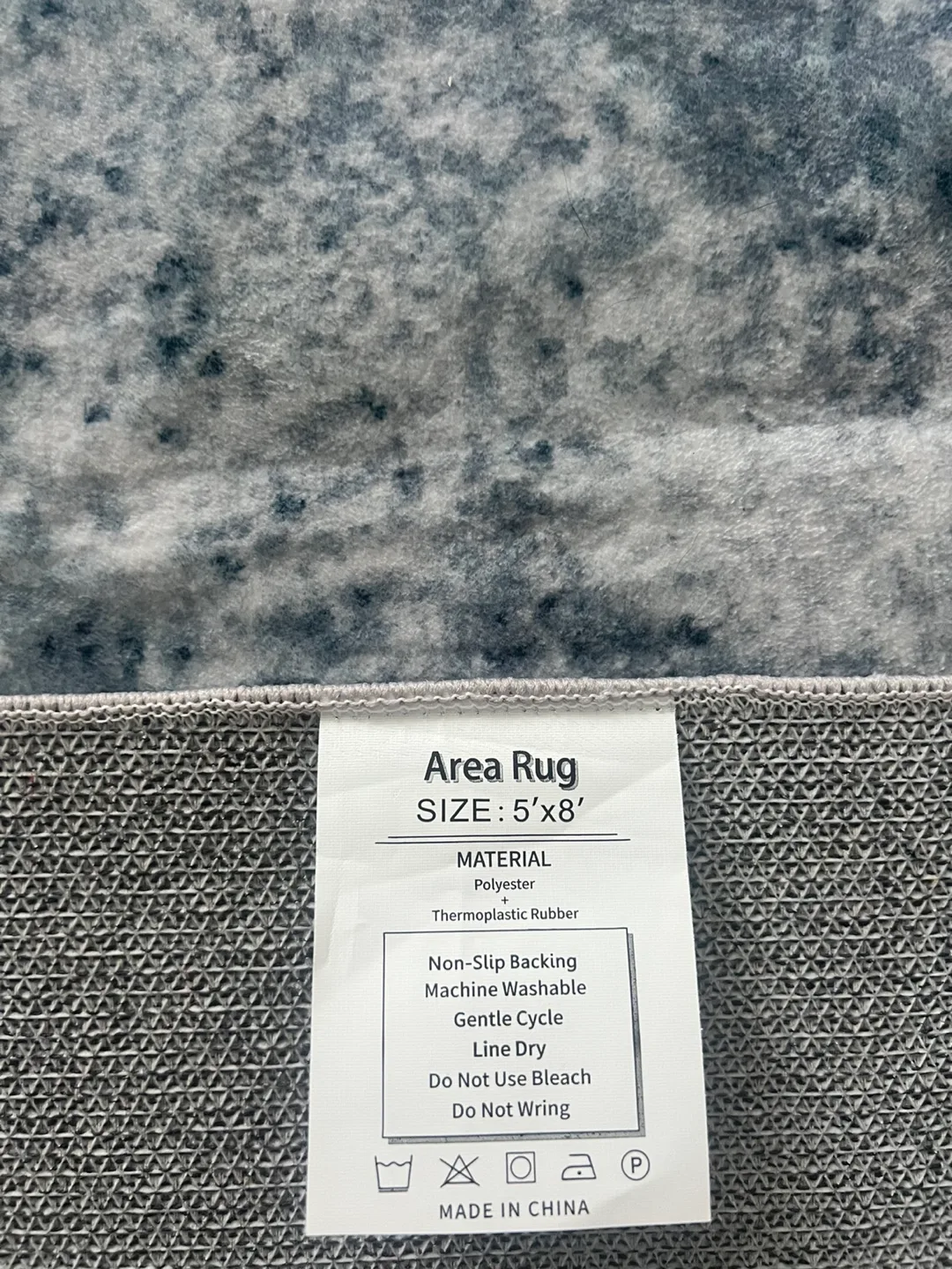 Abstract Blue & White Area Rug image indicator(6)