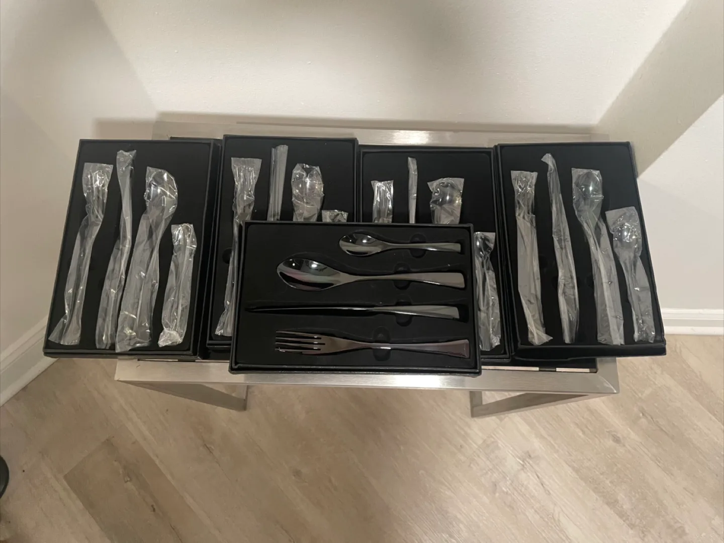 5 New BergHOFF Black Flatware Sets of 5 image indicator(5)