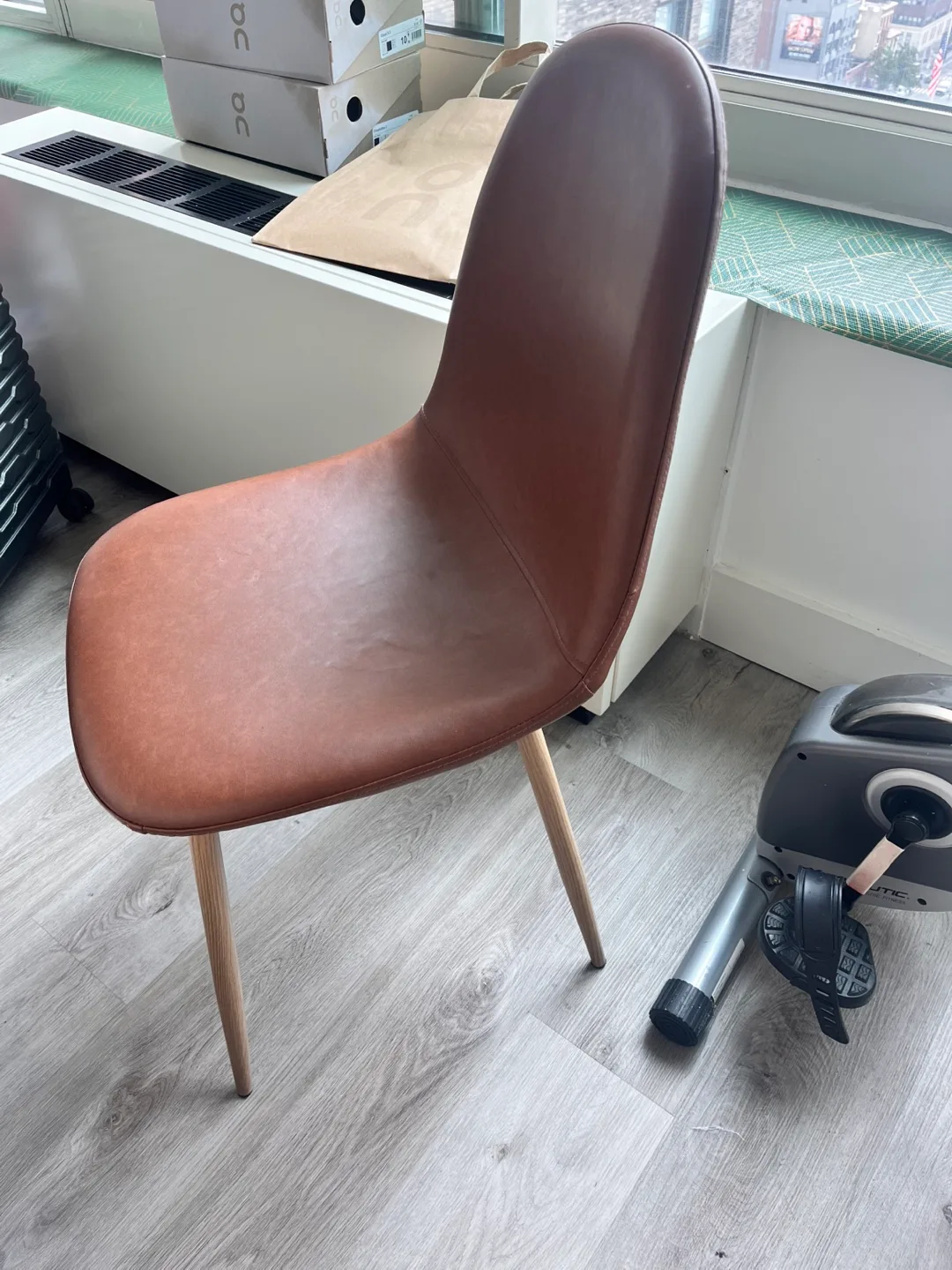 Brown Leather Dining Chair (x4) thumbnail