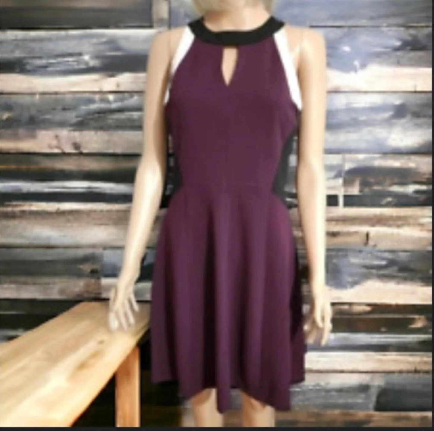 Tommy Hilfiger Purple Fit & Flare Dress thumbnail