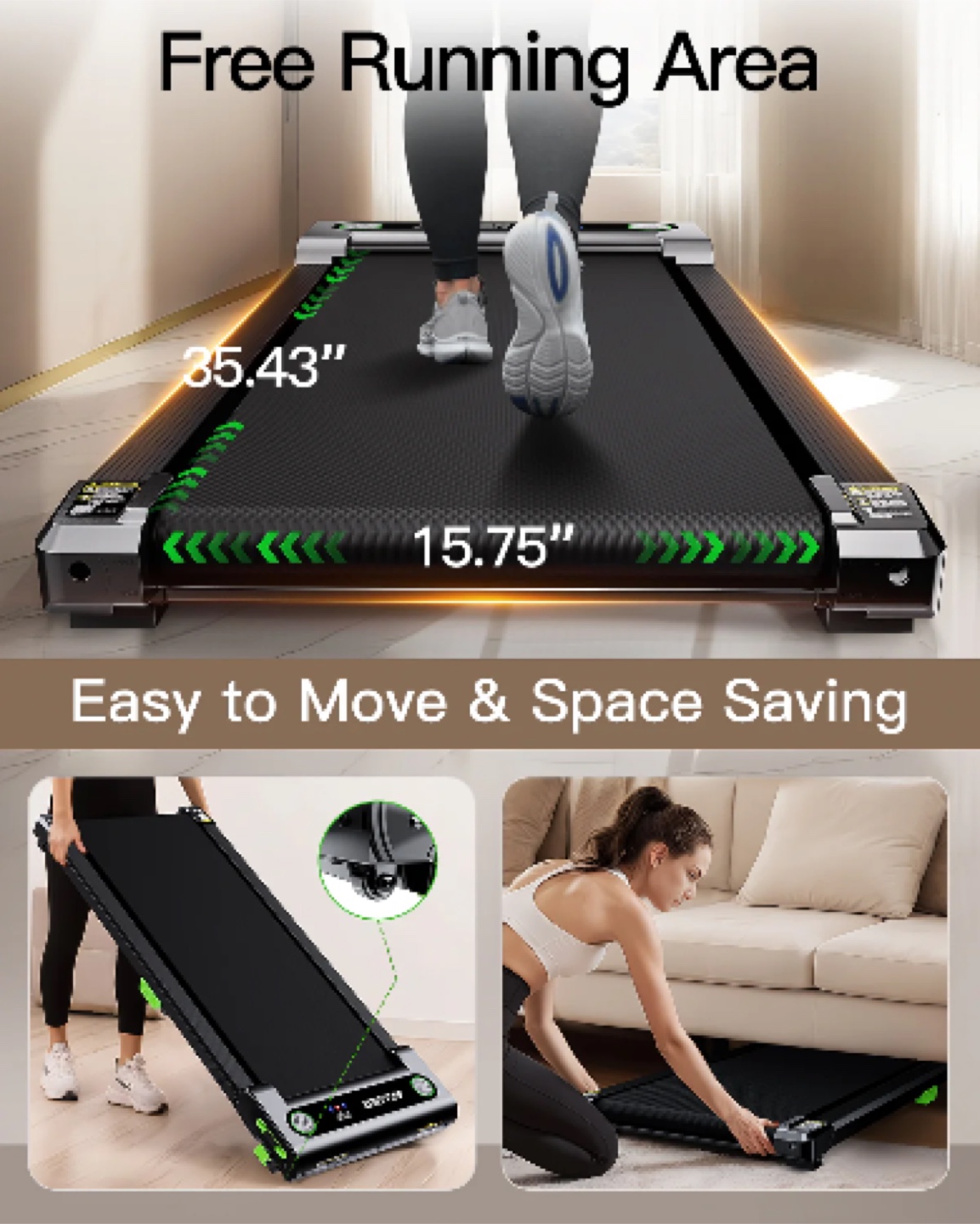 AKLUER Under Desk Treadmill