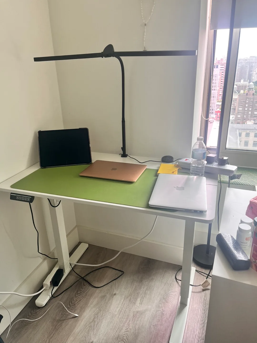 SMUG Standing Desk - Adjustable Height, White, 40x24 inch thumbnail