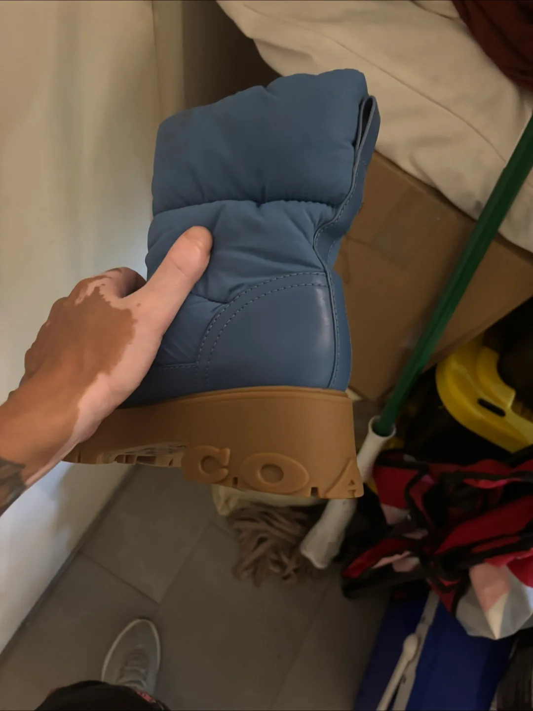 Coach Puffer Boots, Size 6,Blue image indicator(2)