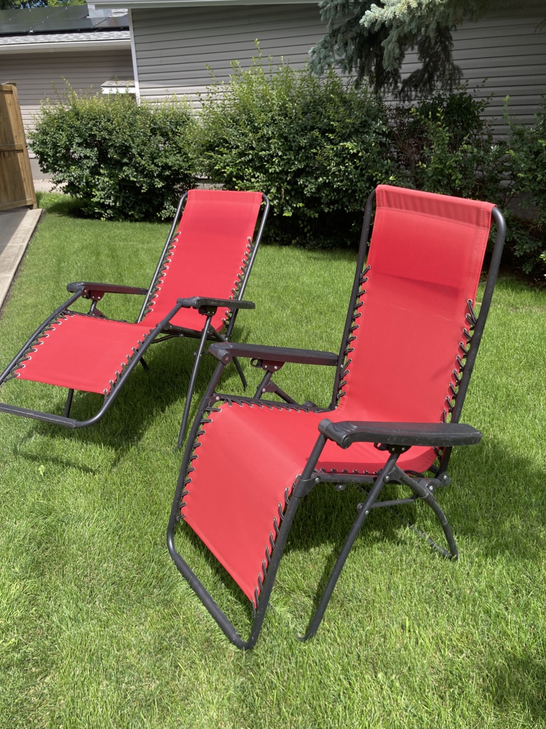 Recliner lawn chairs set of 2