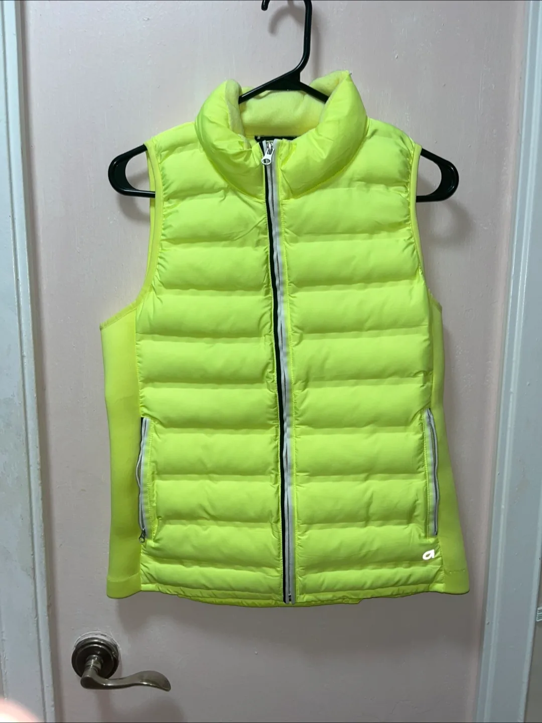 GapFit Neon Yellow Puffer Vest thumbnail