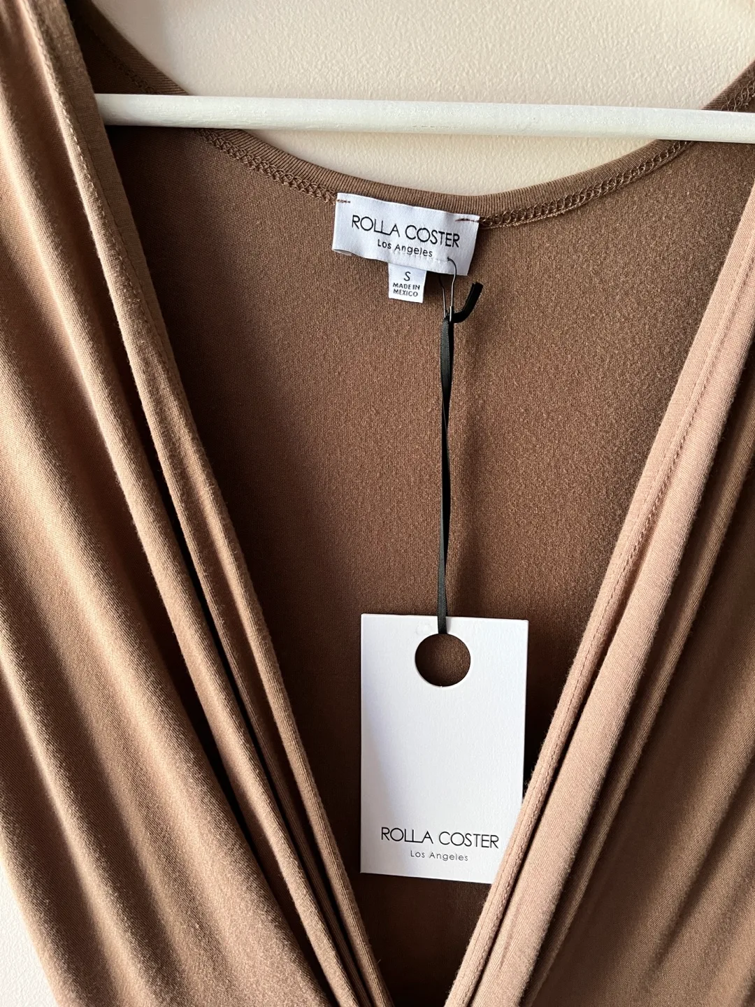 Deep V Brown Summer Dress - Size S image indicator(3)