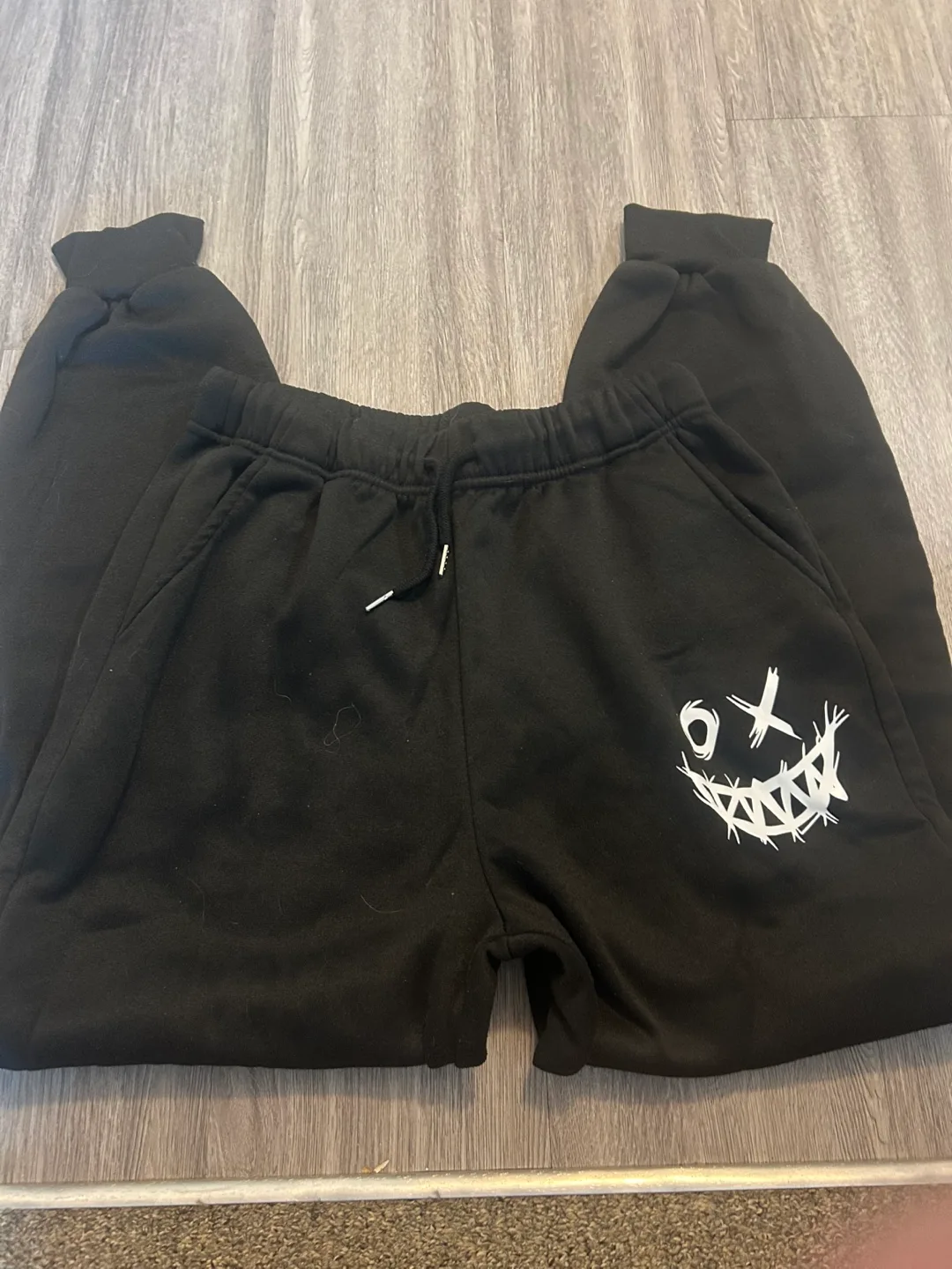 Mens Black Graphic Print Sweatpants thumbnail
