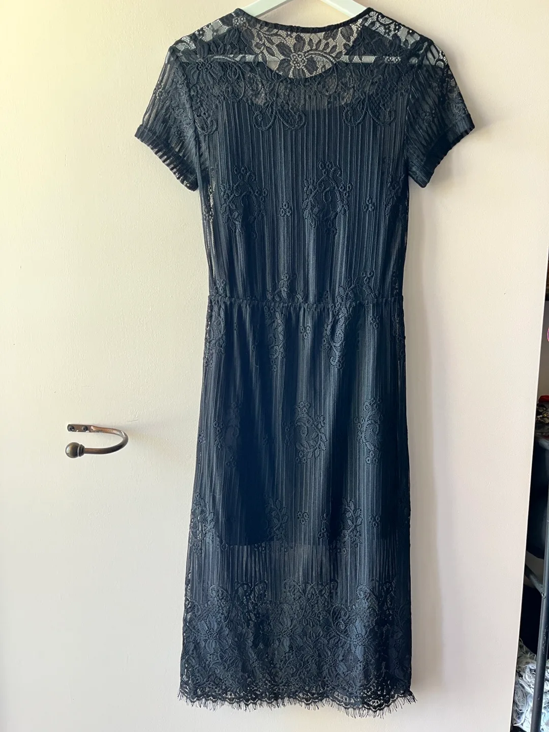 Ardene Black Lace Dress - Size S image indicator(3)