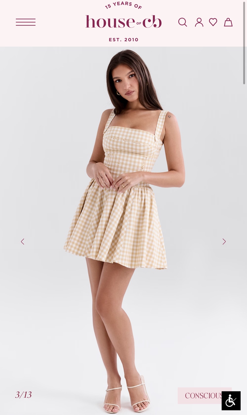 House of CB Gingham Dress (New)