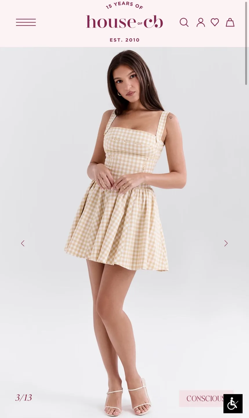 House of CB Gingham Dress (New) thumbnail