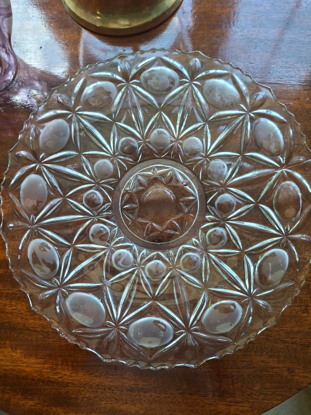 Vintage glass platter image indicator(4)