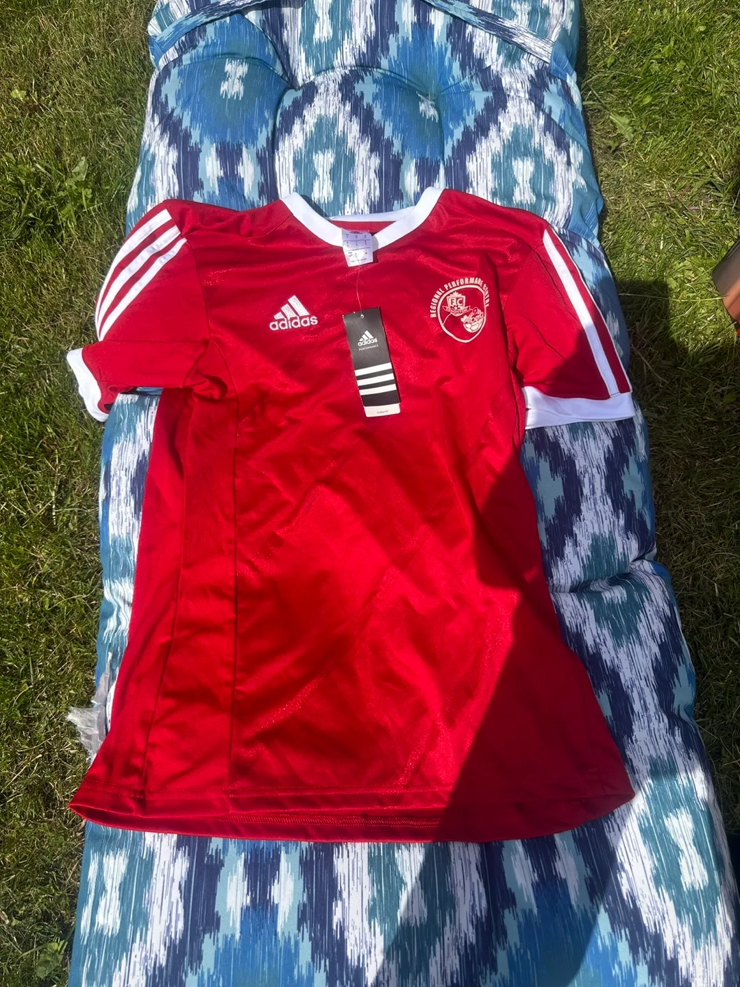 Adidas Red Soccer Jersey - New with Tags thumbnail