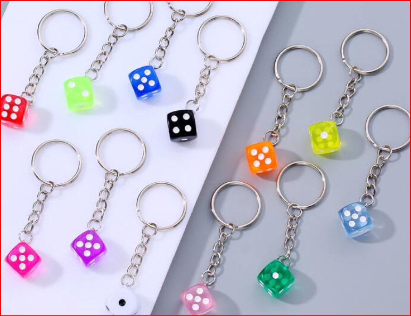 Dice Keychain - Fun & Colourful! - photo 2