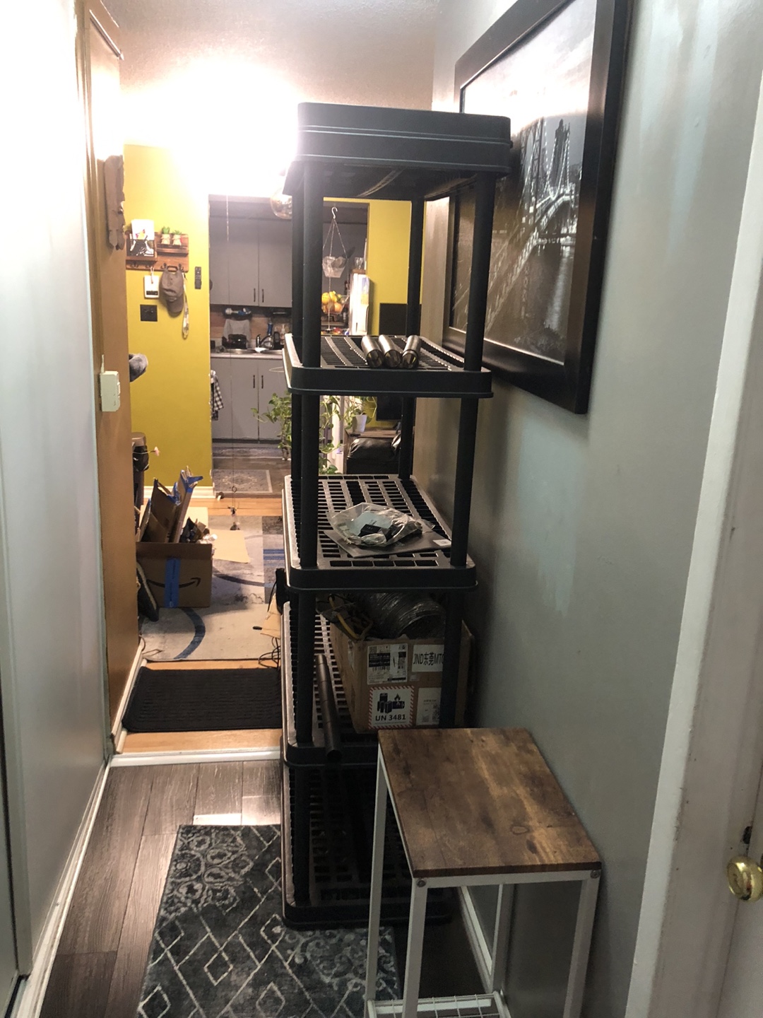Black Plastic 5-6 Tier Shelving Unit - photo 2